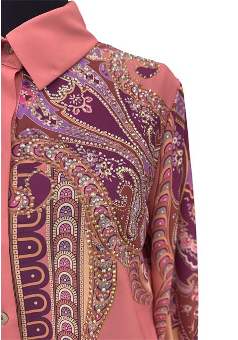 Multicoloured patterned shirt with appliqués GAI MATTIOLO | shirts | LV0548UNICA